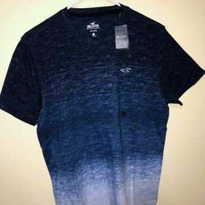Hollister dark blue ombré tee shirt
